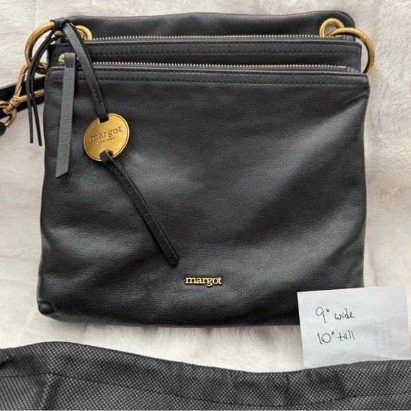 Margot NY 10x9 Black Crossbody Bag - Picture 2 of 11